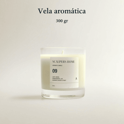 Vela Perfumada 300gr Aroma Verde Claro Scalpers