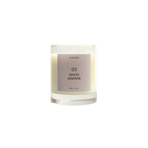 Vela Perfumada 200gr Aroma Jasmim Branco Scalpers