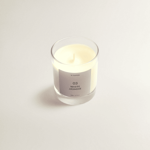 Vela Perfumada 200gr Aroma Jasmim Branco Scalpers