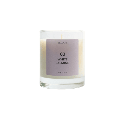 Vela Perfumada 200gr Aroma Jasmim Branco Scalpers