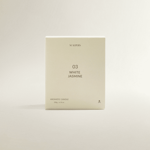 Vela Perfumada 200gr Aroma Jasmim Branco Scalpers