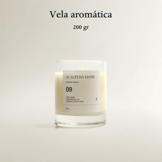 Vela Perfumada 200gr Aroma Verde Claro Scalpers