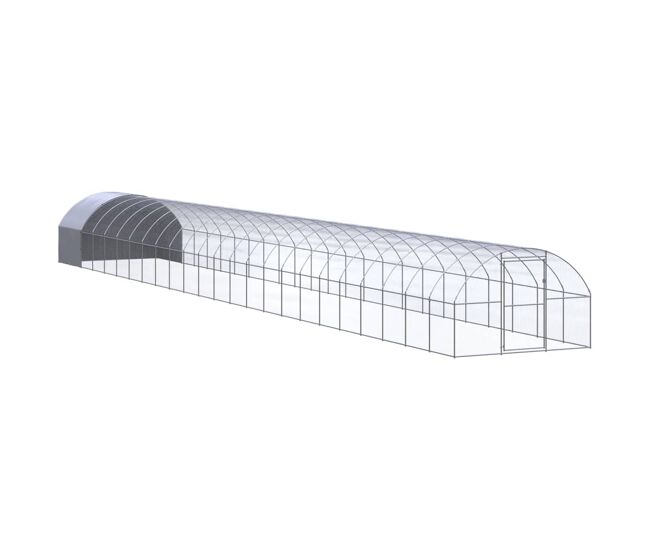 Vidaxl gallinero de exterior de acero galvanizado 3x24x2 m