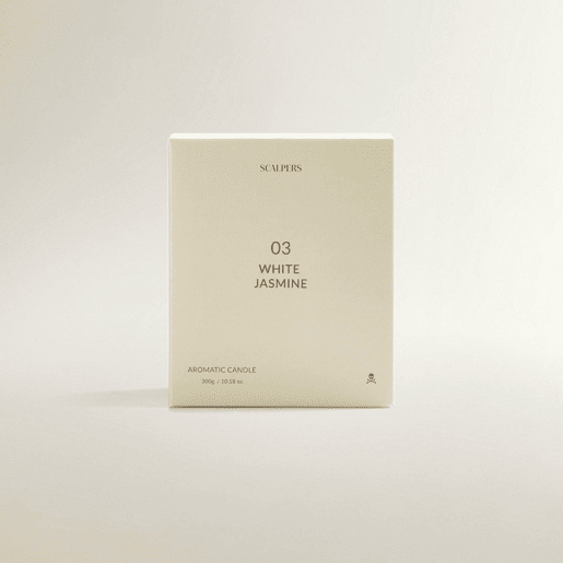 Vela Perfumada 300gr Aroma Jasmim Branco Scalpers