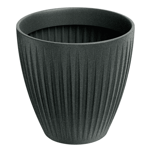 Latia Vaso redondo MIDL Ø60x58 granito grafite