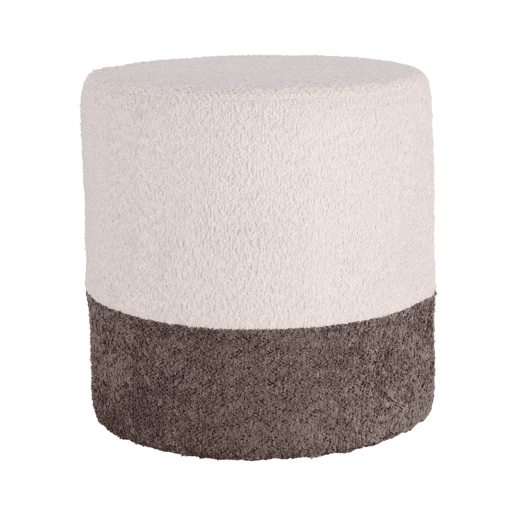 Banco Well Home 'Boucle' Ø35cm bege com cinza escuro
