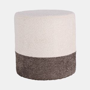 Banco Well Home 'Boucle' Ø35cm bege com cinza escuro