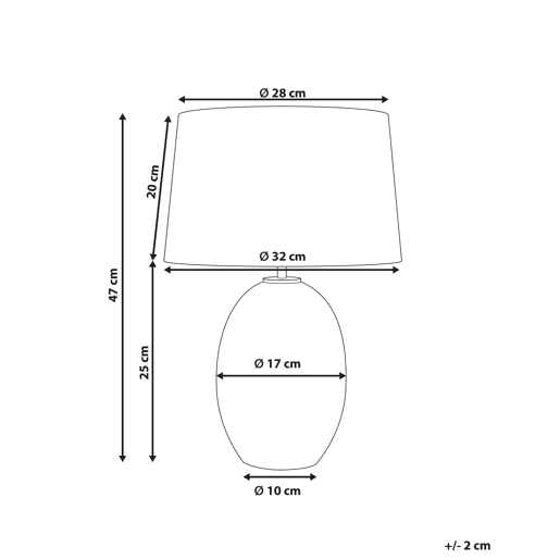 Beliani Candeeiro de mesa BONELLI Beliani Candeeiro de mesa BONELLI