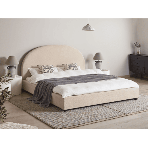 Cama de água Bouclé VAUCLUSE 180 x 200 cm Creme