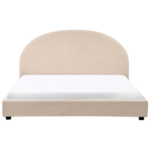 Cama de água Bouclé VAUCLUSE 180 x 200 cm Creme