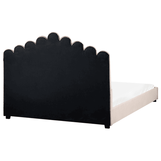 Cama de água Veludo VINCENNES 160 x 200 cm Taupe