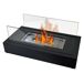 Chimenea de etanol de sobremesa con dos pantallas de cristal templado Chimenea de etanol de sobremesa con dos pantallas de cristal templado Negro