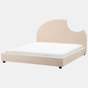 Cama de água Bouclé VAUCLUSE 160 x 200 cm Creme