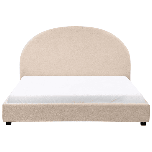 Cama de água Bouclé VAUCLUSE 160 x 200 cm Creme