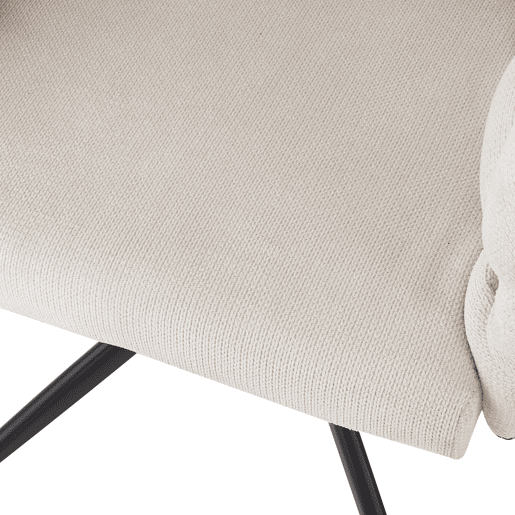 Conjunto de 6 cadeiras giratórias em veludo - Estilo moderno - Bege
