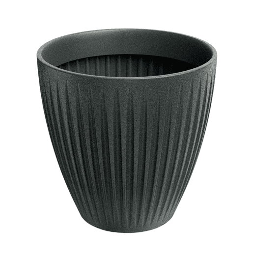 Latia Vaso redondo MIDL Ø48x48 granito grafite