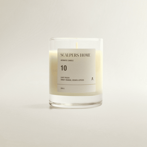 Vela Perfumada 200gr Aroma Leve Pêssego Scalpers