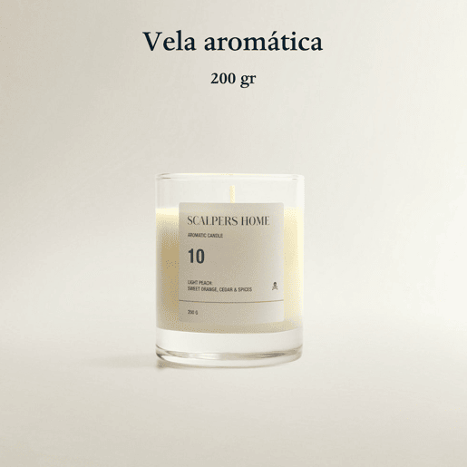 Vela Perfumada 200gr Aroma Leve Pêssego Scalpers