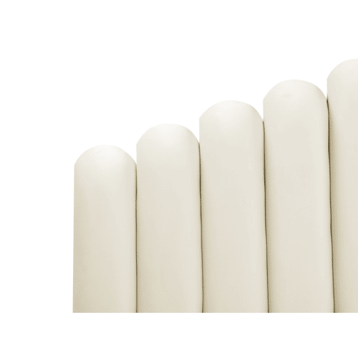 Cama de água Veludo VINCENNES 180 x 200 cm Branco creme