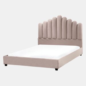 Cama Veludo VINCENNES 140 x 200 cm Taupe