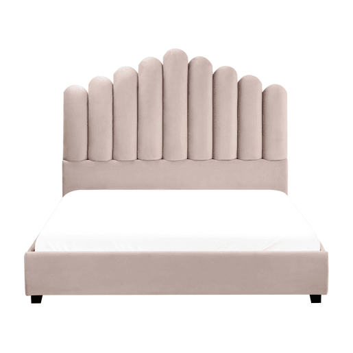 Cama Veludo VINCENNES 140 x 200 cm Taupe