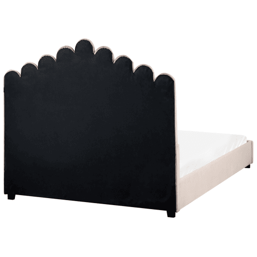 Cama Veludo VINCENNES 140 x 200 cm Taupe
