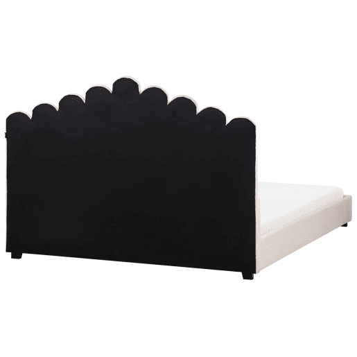 Cama Veludo VINCENNES 180 x 200 cm Rosa pastel