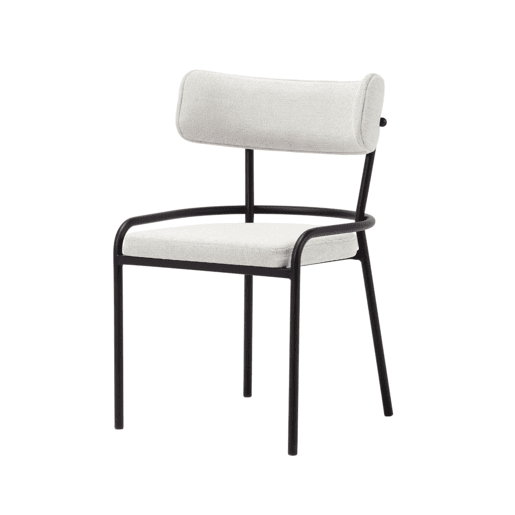 Cadeira Well Home Beige 'Pole' - design minimalista - Ideal para espaços modernos e sofisticados - 55x60x95cm