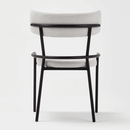 Cadeira Well Home Beige 'Pole' - design minimalista - Ideal para espaços modernos e sofisticados - 55x60x95cm
