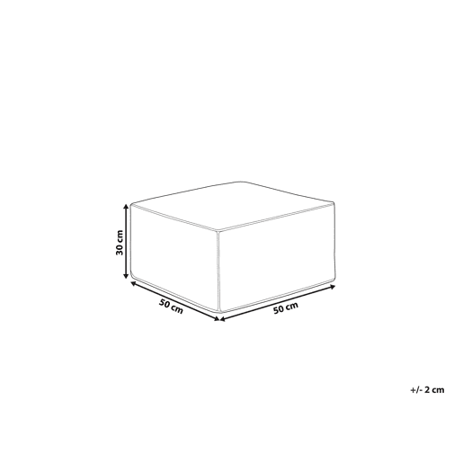 Pufe SHERALI Algodão Laranja 50 cm 50 cm 30 cm