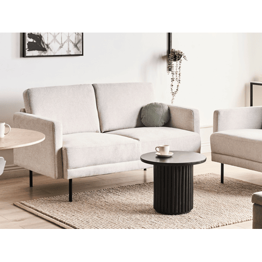 Conjunto de sala de estar BREDA Tecido Creme claro 2 lugares