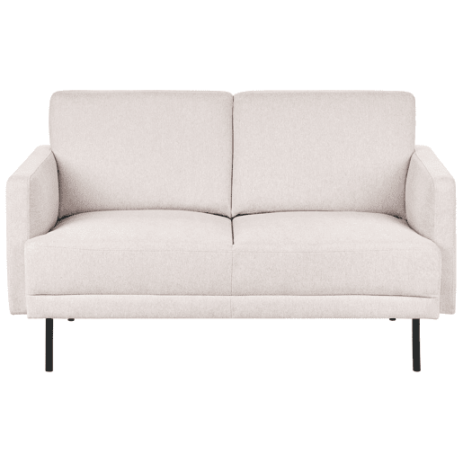 Conjunto de sala de estar BREDA Tecido Creme claro 2 lugares