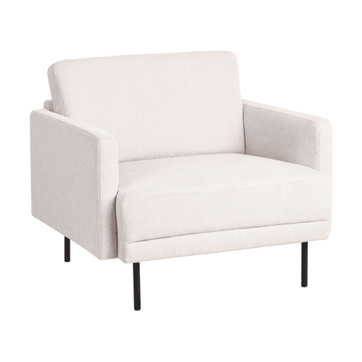 Conjunto de sala de estar BREDA Tecido Creme claro 2 lugares