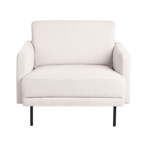 Conjunto de sala de estar BREDA Tecido Creme claro 2 lugares