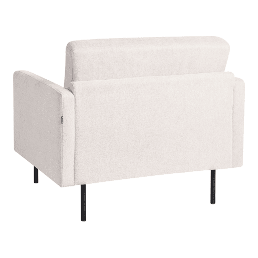 Conjunto de sala de estar BREDA Tecido Creme claro 2 lugares