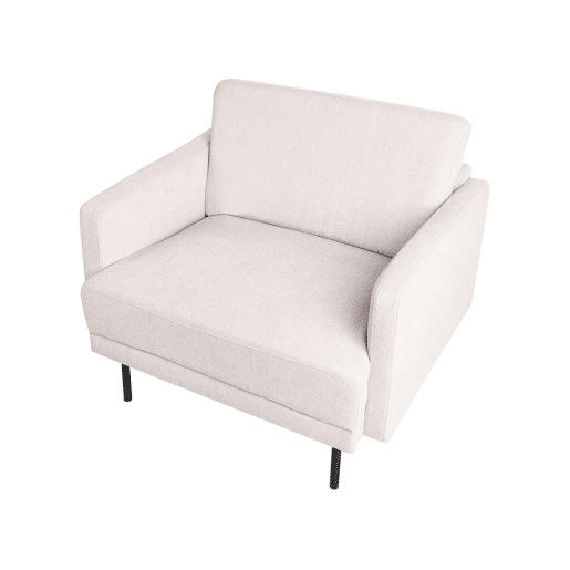 Conjunto de sala de estar BREDA Tecido Creme claro 2 lugares