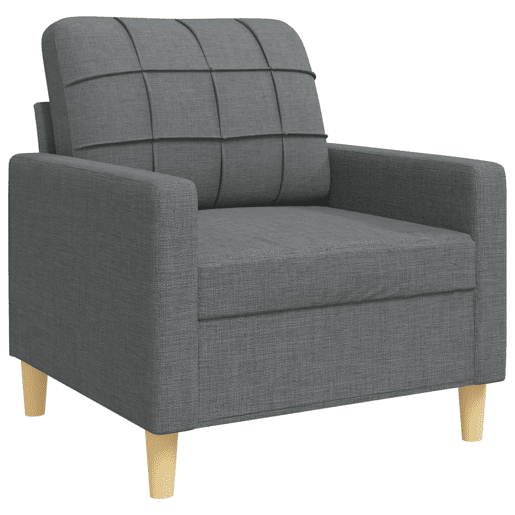 vidaXL 3 pcs conjunto de sofás tecido cinzento-escuro
