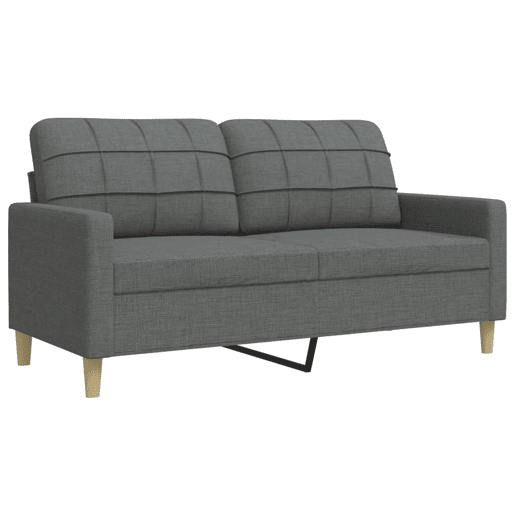 vidaXL 3 pcs conjunto de sofás tecido cinzento-escuro