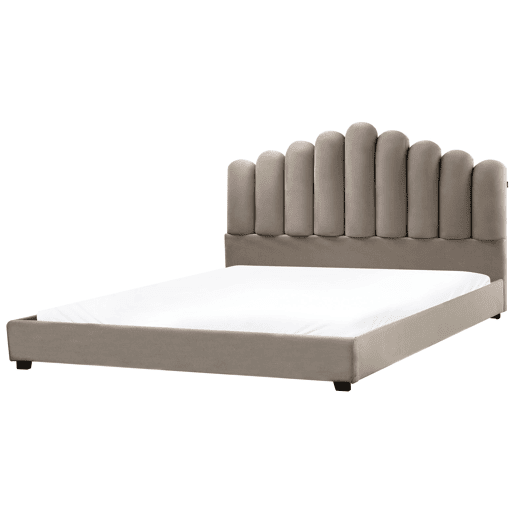 Beliani Cama de água Veludo VINCENNES Beliani Cama de água Veludo VINCENNES
