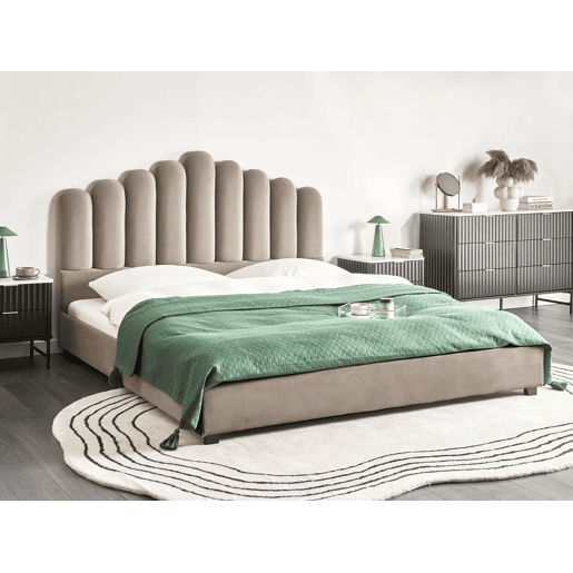 Beliani Cama de água Veludo VINCENNES Beliani Cama de água Veludo VINCENNES