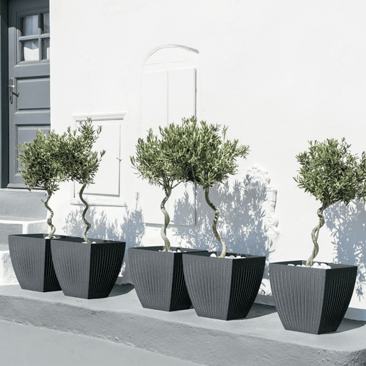 Vaso Latia Square MIDL Ø40x40 Granito grafite