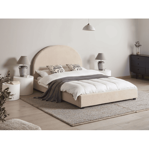 Cama Bouclé VAUCLUSE 140 x 200 cm Creme Cama Bouclé VAUCLUSE 140 x 200 cm Creme