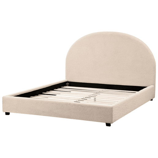 Cama Bouclé VAUCLUSE 140 x 200 cm Creme Cama Bouclé VAUCLUSE 140 x 200 cm Creme