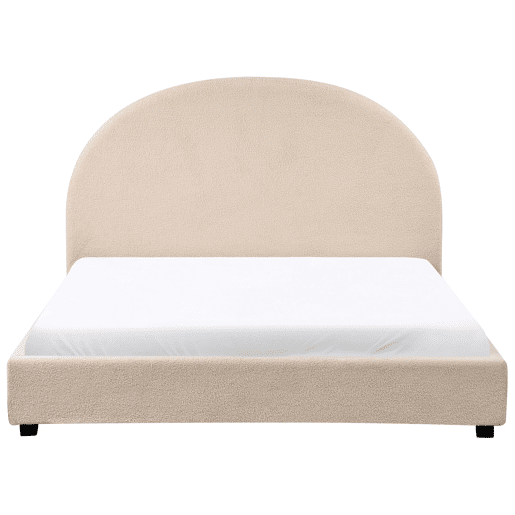 Cama Bouclé VAUCLUSE 140 x 200 cm Creme Cama Bouclé VAUCLUSE 140 x 200 cm Creme