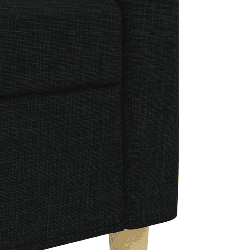 vidaXL 3 pcs conjunto de sofás tecido preto