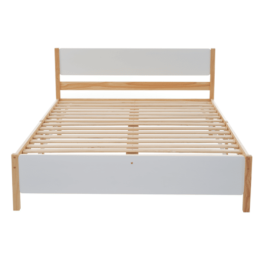 Estrado de madeira para cama de casal 140x200 cm - Branco