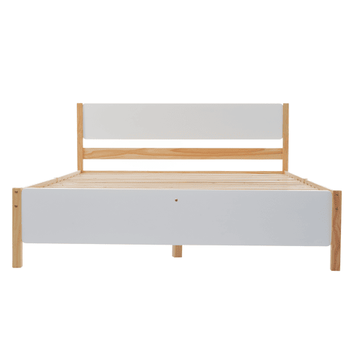 Estrado de madeira para cama de casal 140x200 cm - Branco
