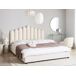 Beliani Cama Terciopelo VINCENNES 185x213 Beliani Cama Terciopelo VINCENNES 185x213 Crema