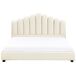 Beliani Cama Terciopelo VINCENNES 185x213 Beliani Cama Terciopelo VINCENNES 185x213 Crema