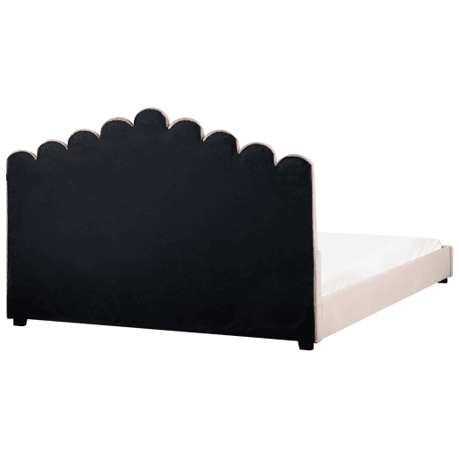 Cama Veludo VINCENNES 180 x 200 cm Taupe